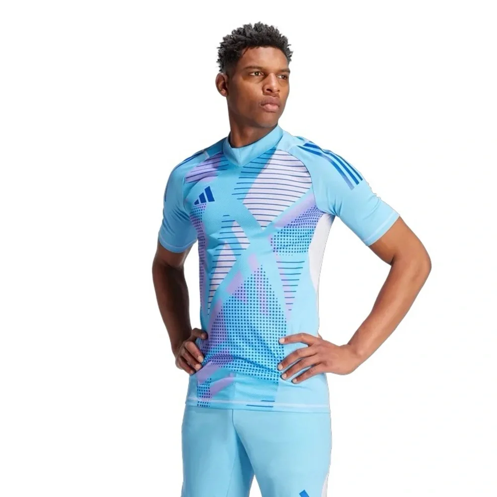 NWT $110 adidas Tiro 24 Pro Short Sleeve Goalkeeper Jersey XL Semi Blue Burst